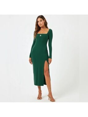 L*SPACE Windsor Dress Emerald Green